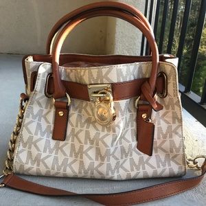 MICHAEL Michael Kors White Logo Purse